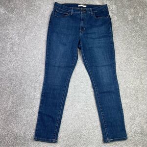 Levi's 721 Jeans Women's 33 Blue High Rise Skinny Dark Wash Stretch Denim